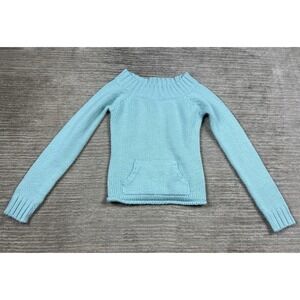 Vintage Y2K Energie Sweater Womens Medium Blue Acrylic Long Sleeve 90s
